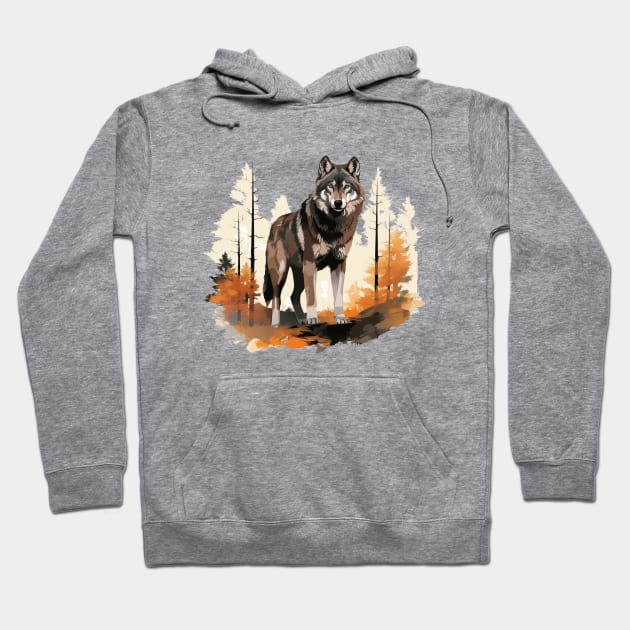 Watercolor Wolf Hoodie by zooleisurelife